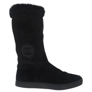 SELLING TODAY ONLY CHANEL Suede/Fur Long Boots
